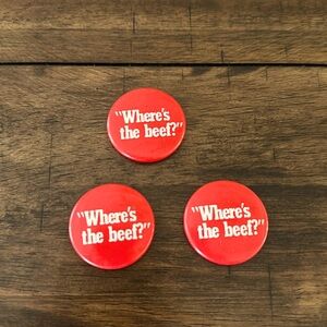 1980's collector "Where's The Beef" pins.